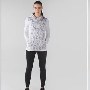 lululemon athletica White & Light Gray Geometric Puffer Hoodie